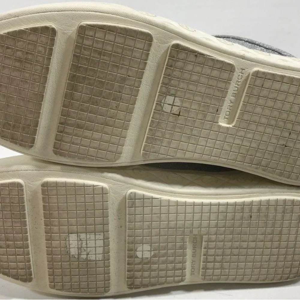 Tory Burch Ladybug Silver Glitter Women's Sneakers Size 8M